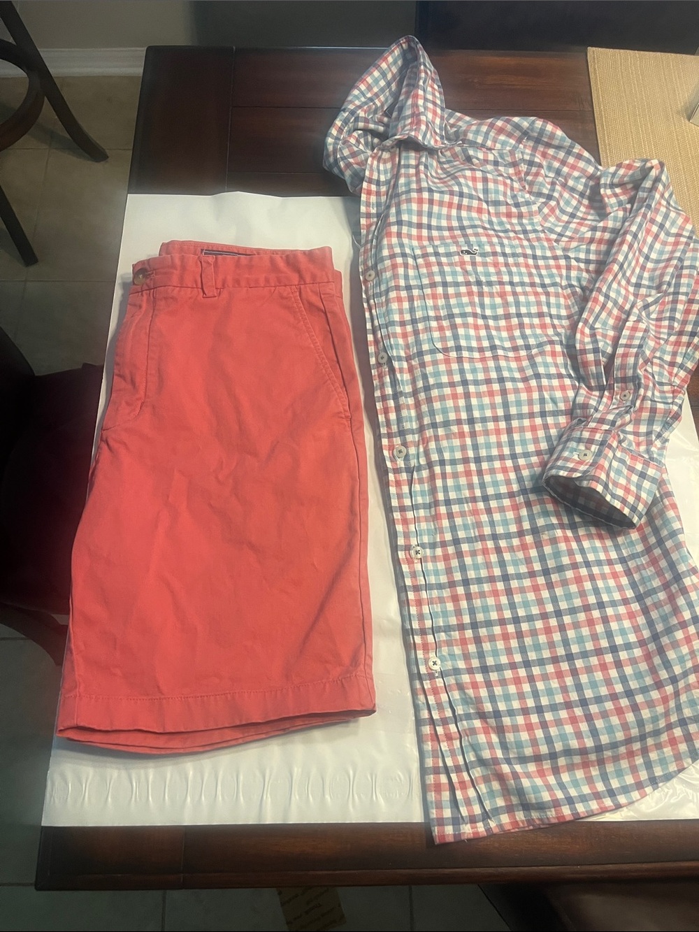 Pre bundle Vineyard Vines Flat-Front Men's Shorts and classic trucker shirt